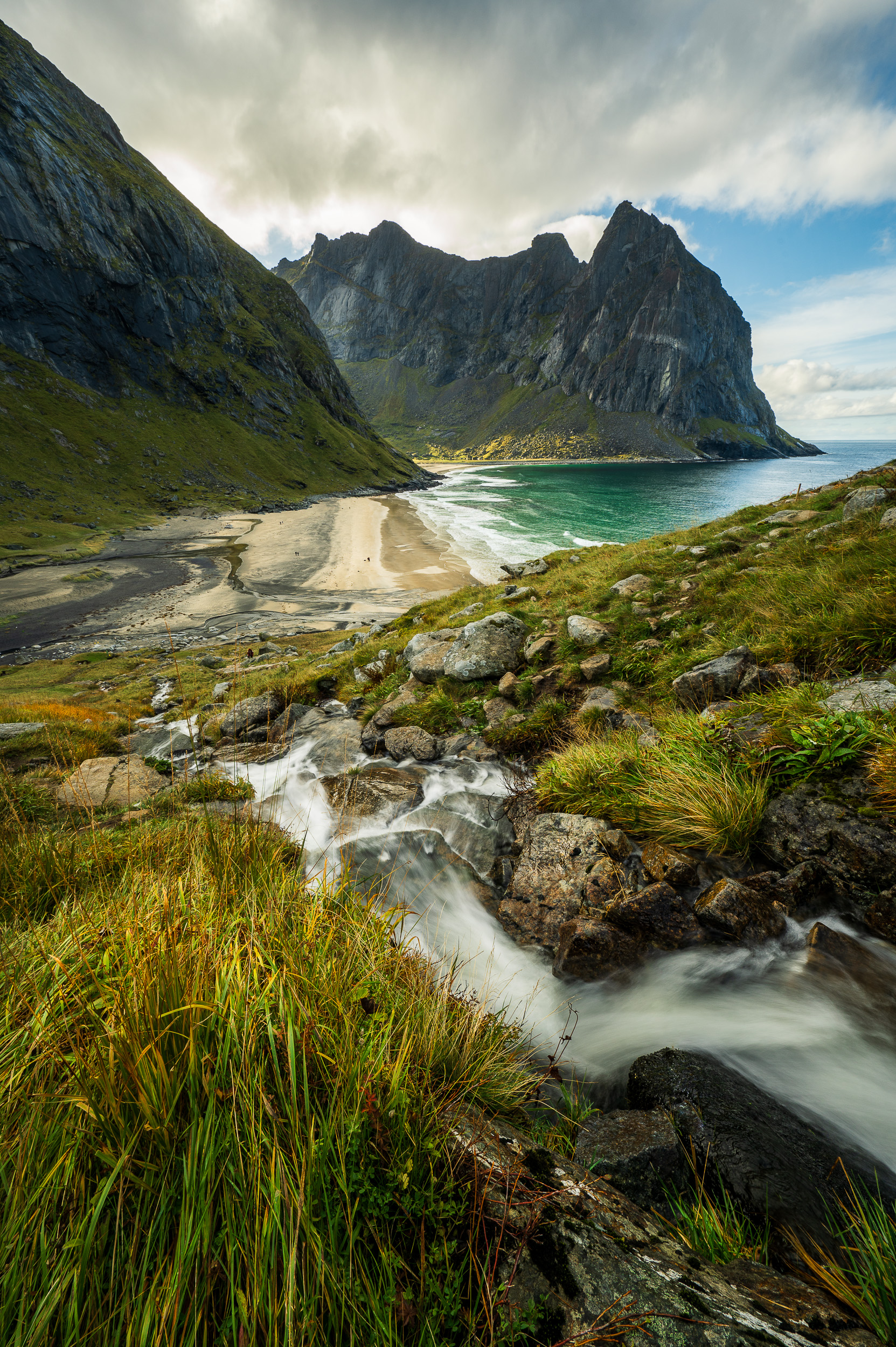 Norvege lofoten kvalvika beach