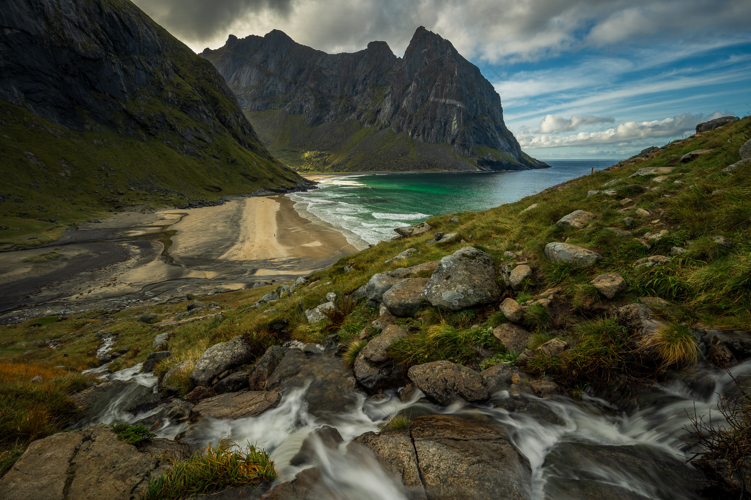 Norvege lofoten kvalvika beach